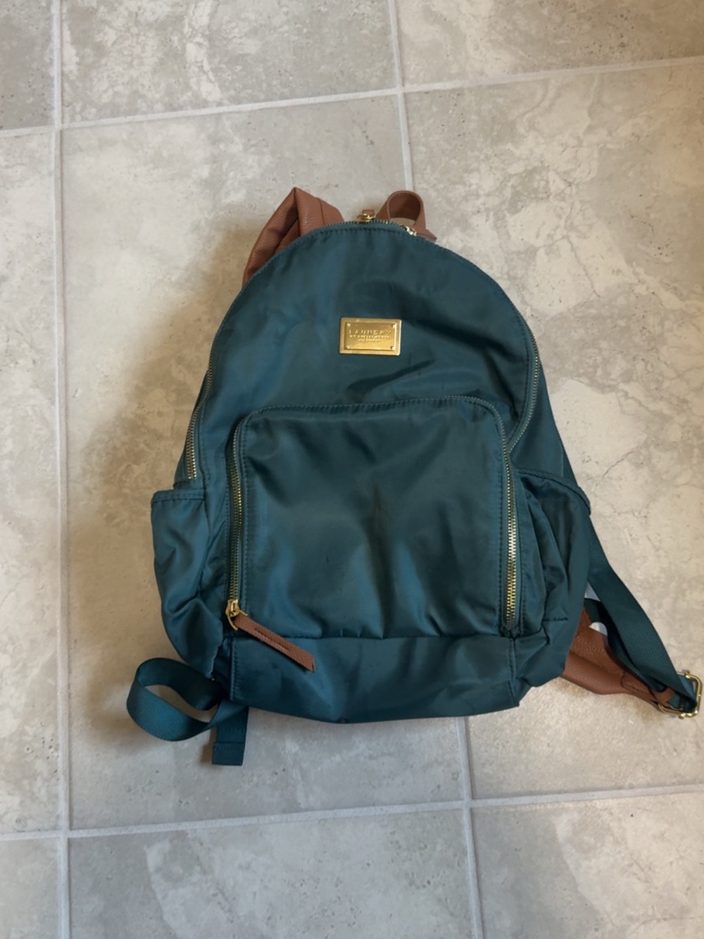 Laundry By Shelli Segal Teal Nylon Backpack
